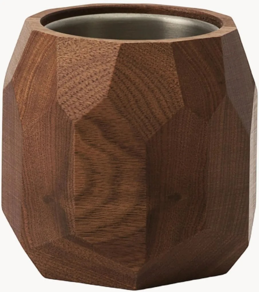 Vaso/porta-lápis em madeira de nogueira Geometric Pot