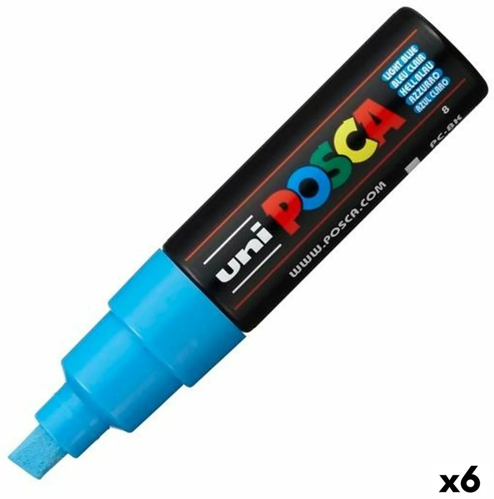 Marcador Posca PC-8K Azul Claro (6 Unidades)