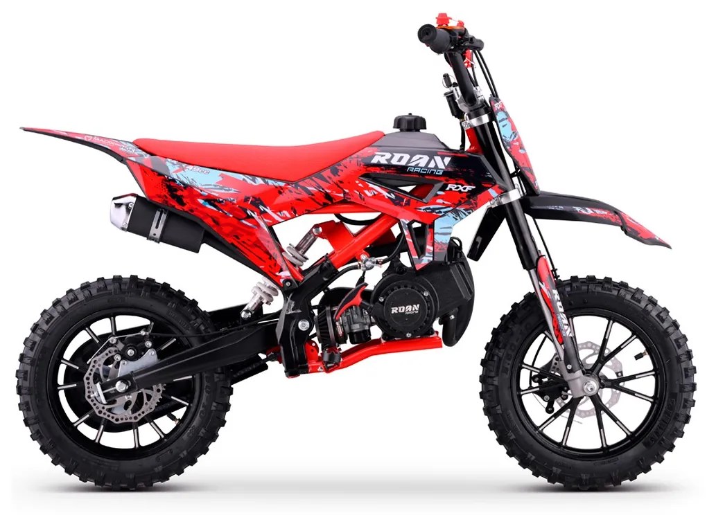 MINI MOTO PARA CRIANÇAS MiniCross Roan RXF 49cc 4.5CV Vermelha
