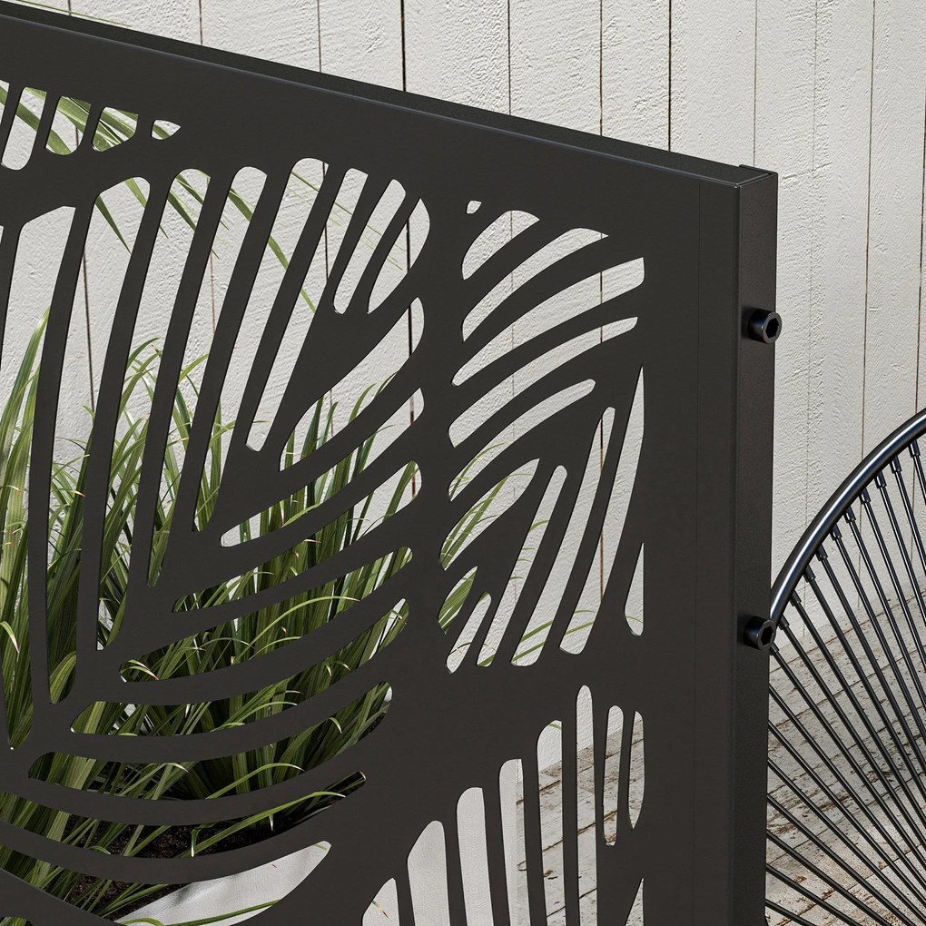 Biombo de Exterior Separador de Ambientes com 3 Peças com Padrão de Fl