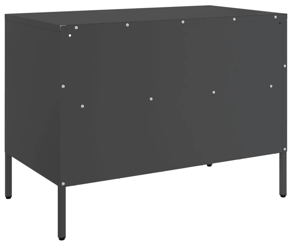 Móveis de TV 2 pcs 68x39x50,5 cm aço laminado a frio preto