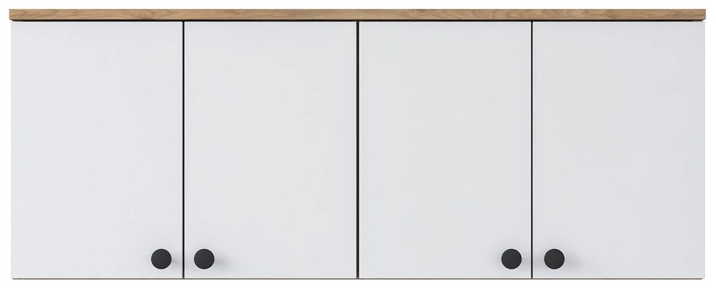 Armário Multiusos BA120 – Nogueira e Branco – 120x46,8x42,5 cm