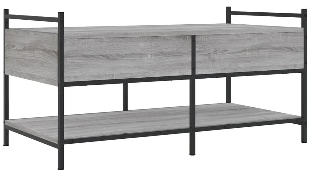 Mesa de centro 99x50x50 cm derivados de madeira cinzento sonoma