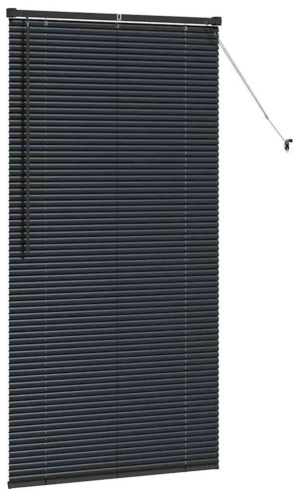 Persiana de Janela com cortinas Outros Manual Preto 80 x 130 cm Alumín