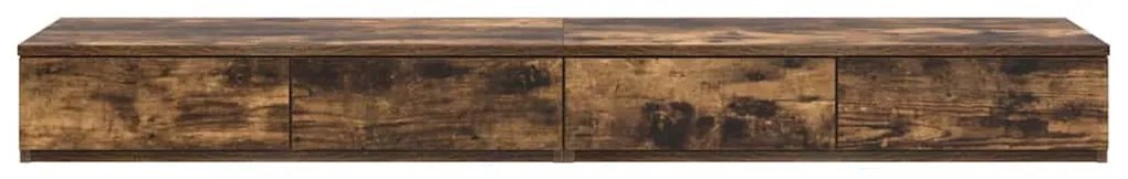 gavetas de cama Carvalho Fumado 160x36,5x16,5 cm Madeira de engenharia