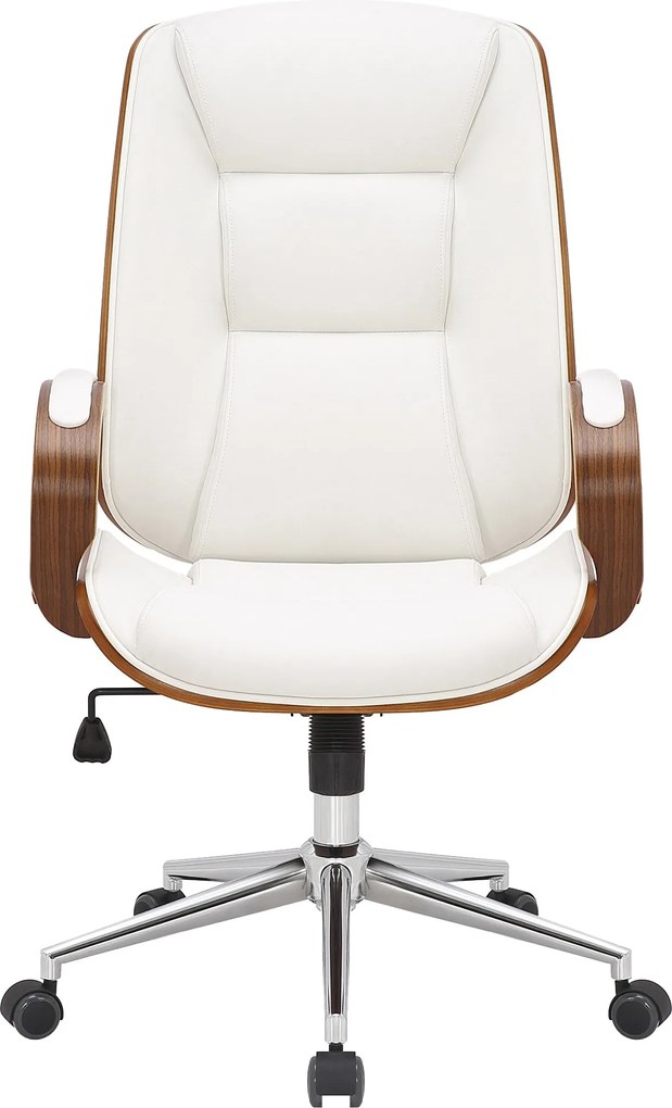 Cadeira de escritório Yankton Branco e Nogueira