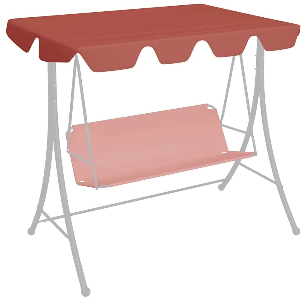 vidaXL Toldo suplente p/ baloiço de jardim 150/130x105/70 cm terracota