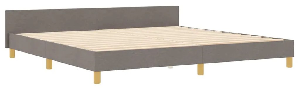 Cama Taupe vidaXL 200x200 cm em Tecido