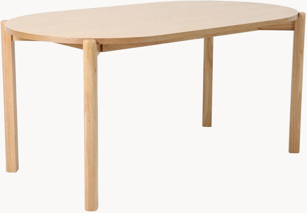 Mesa de jantar em folha de carvalho Elia, 90 x 160 cm