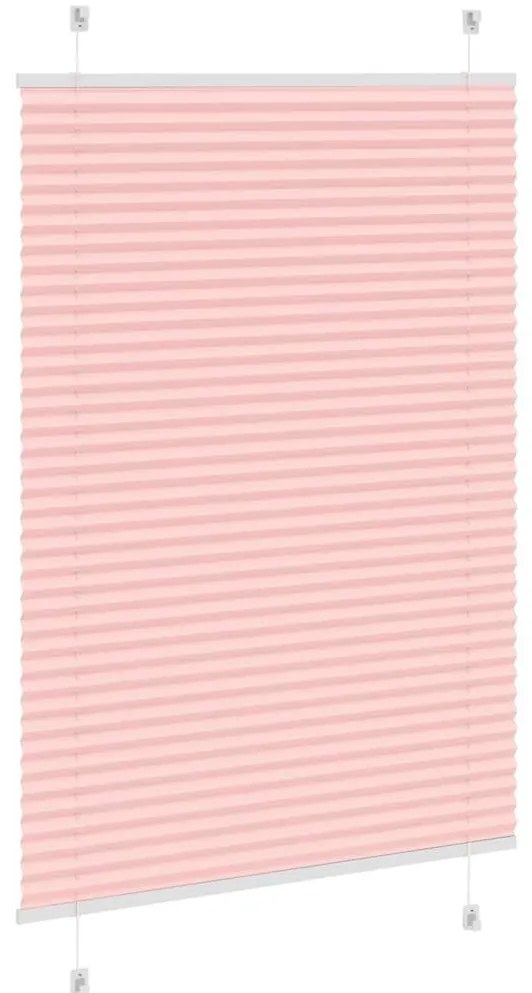 Rosa Plissada Cega 100x100 cm Largura Tecido 99,4 cm Poliéster