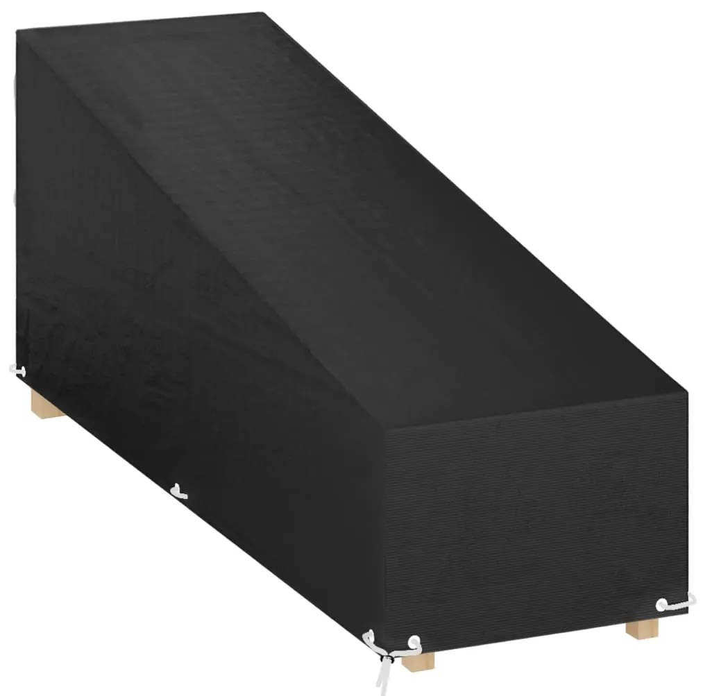 vidaXL Capa para espreguiçadeira 12 ilhós 200x65x35/60 cm polietileno