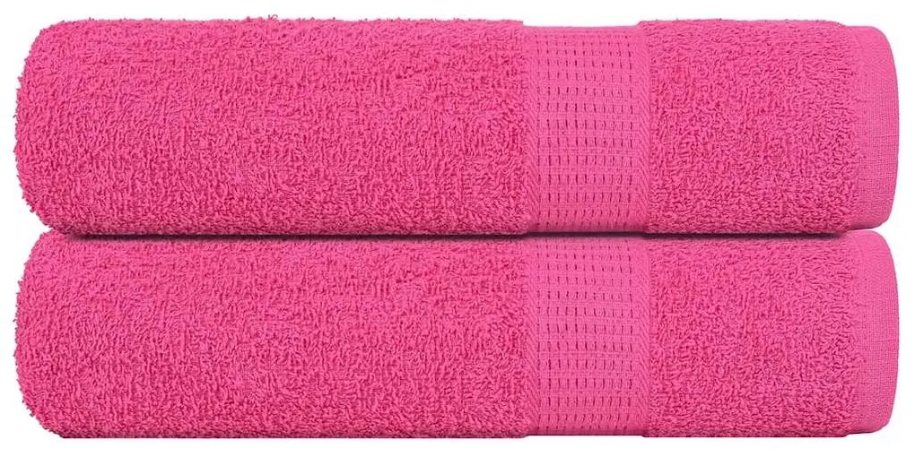 Toalhas de banho 2 pcs 100x150 cm 360 gsm 100% algodão rosa