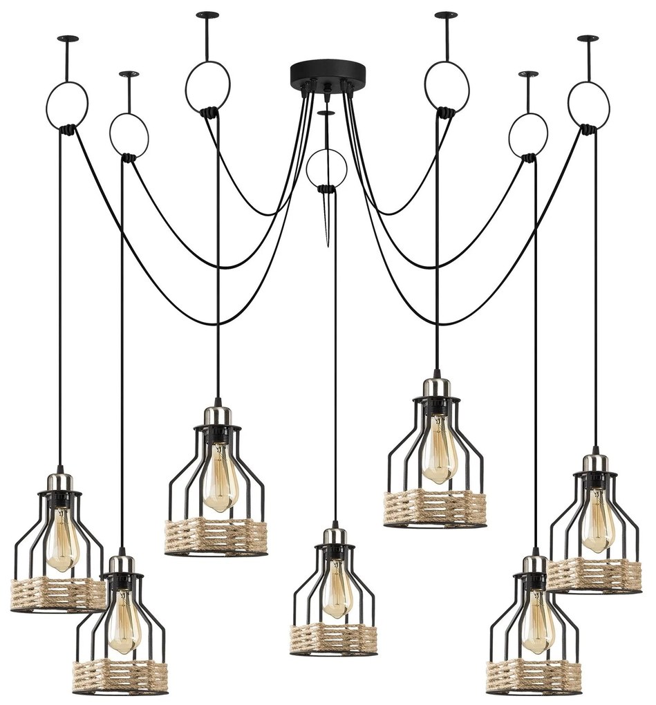 Chandelier Fiko – Preto – 137 cm x 131 cm