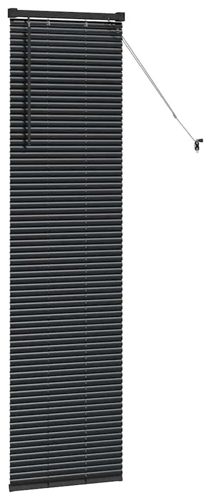 Persiana de Janela com cortinas Outros Manual Preto 80 x 130 cm Alumín