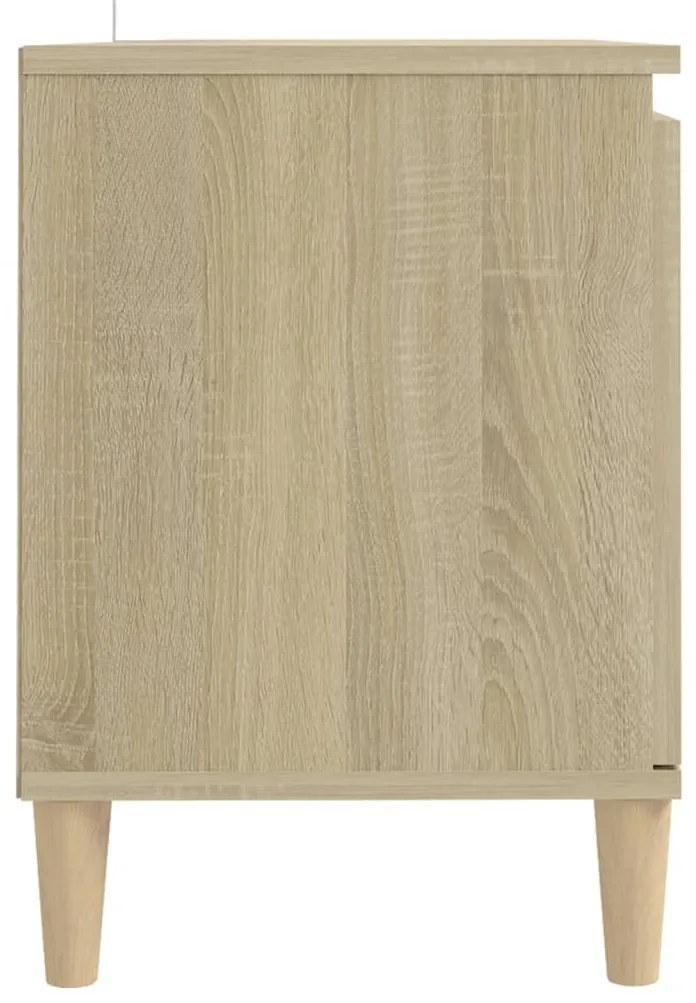 Móvel de TV c/ pernas de madeira 103,5x35x50 cm carvalho sonoma