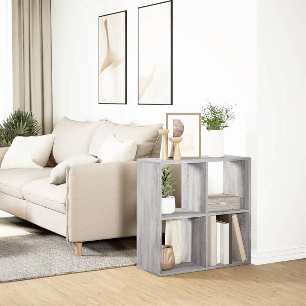 Estante divisória 69,5x29x69,5 cm deriv. madeira cinza sonoma