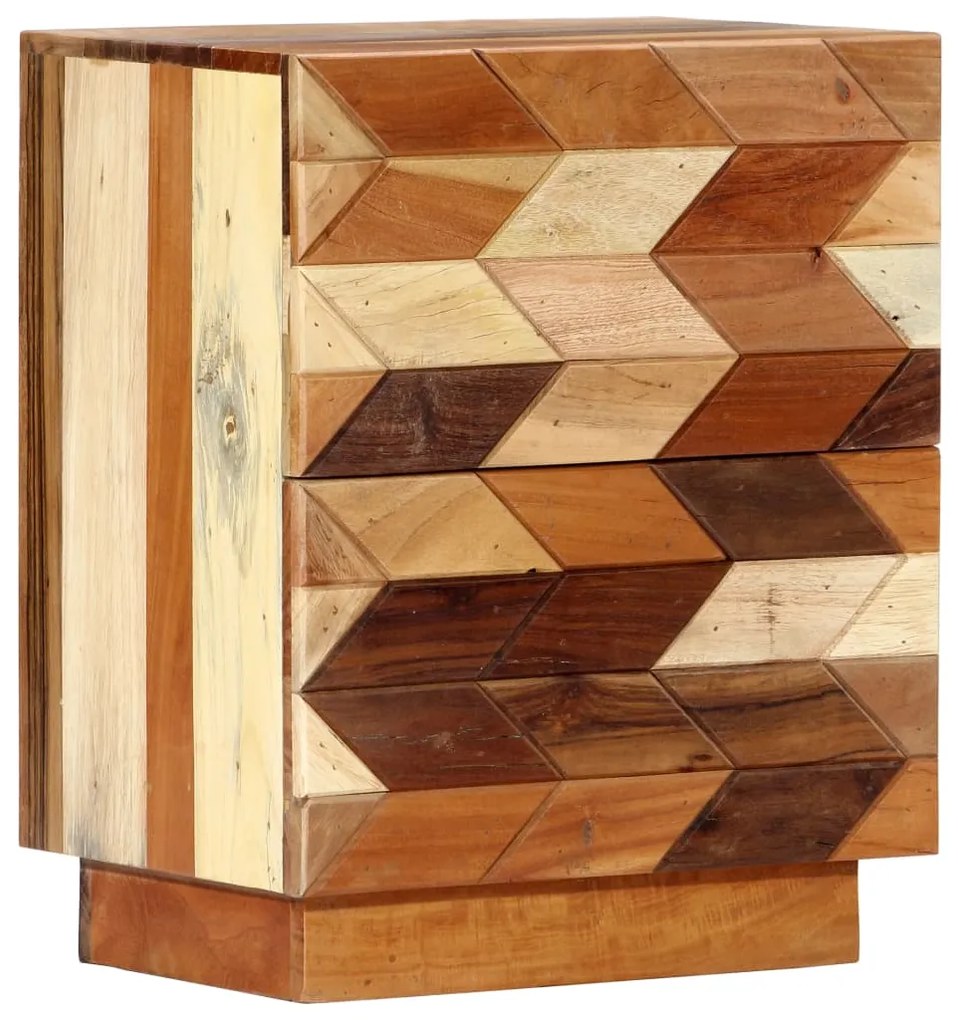 Mesa de cabeceira 40x30x50 cm madeira recuperada maciça