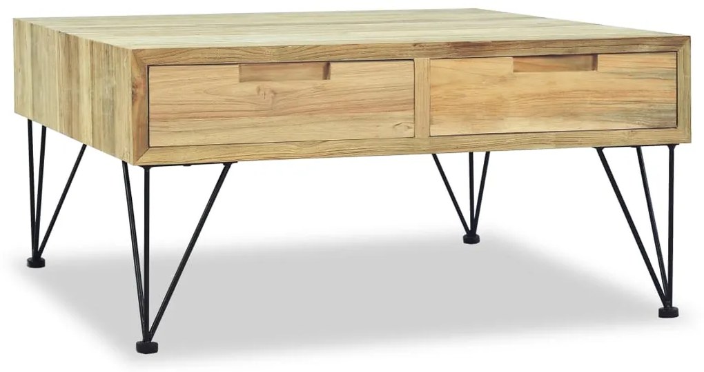Mesa de centro em teca maciça 80x80x40 cm