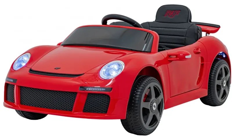 Carro elétrico para Crianças RUF CTR3 12V Rodas Espuma EVA, Assento couro ecológico Vermelho