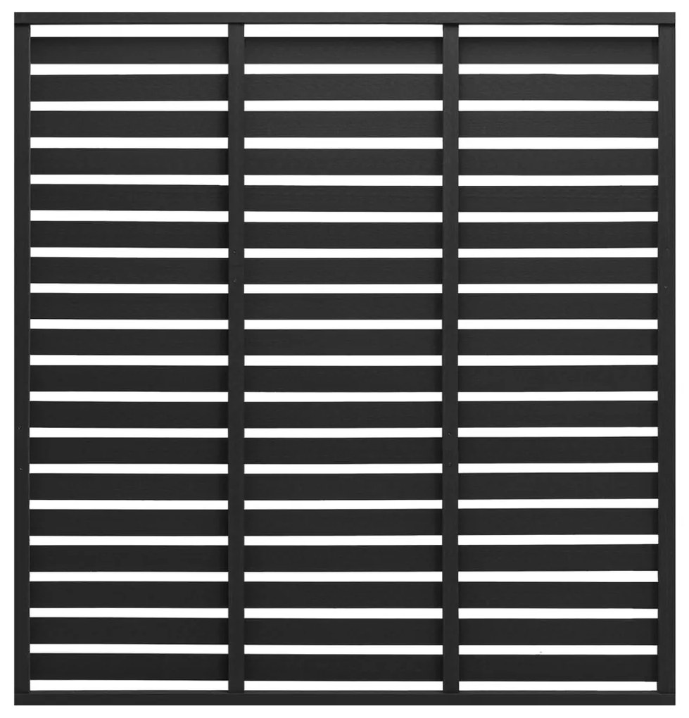 vidaXL Painel de vedação 180x180 cm WPC preto