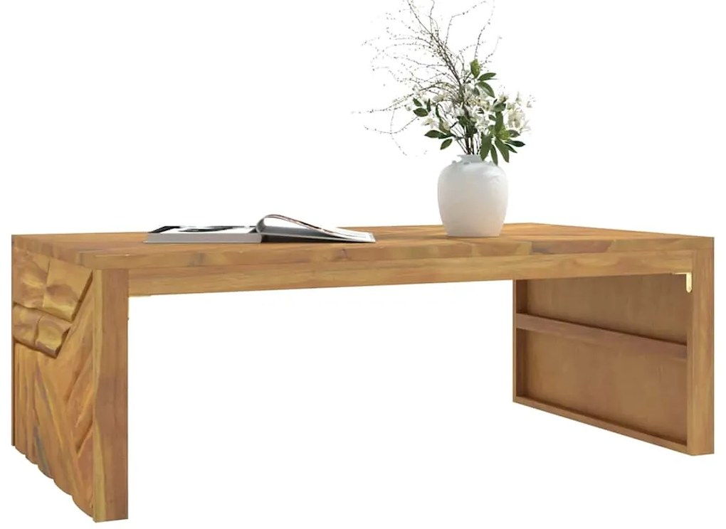 vidaXL Mesa de centro 110x60x38 cm madeira maciça teca