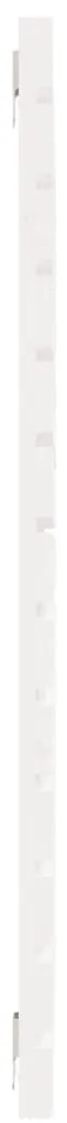 Cabeceira de parede 126x3x91,5cm madeira de pinho maciça branco
