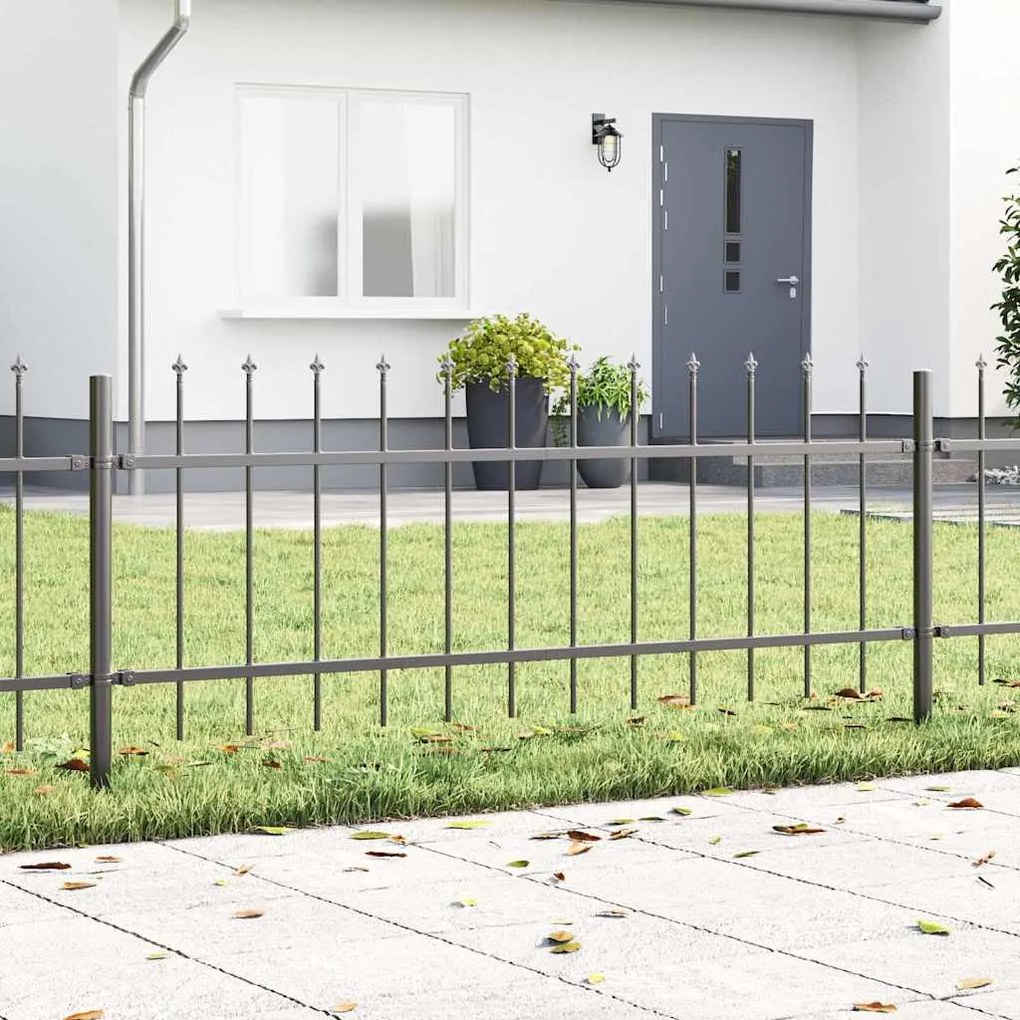 Cerca para Jardim Cinzeto 5.1 x 1 m Aço revestido a pó