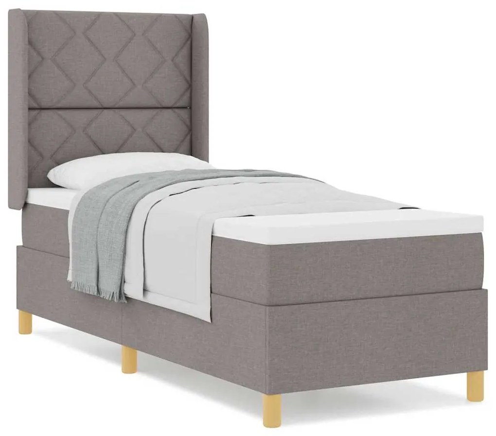 Cama Box com Colchão Taupe 80 x 200 cm