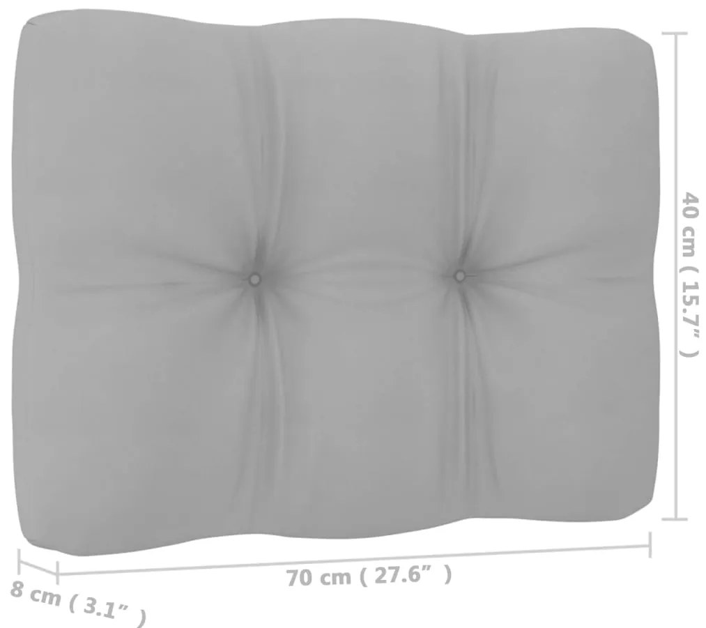 11 pcs conjunto lounge de jardim c/ almofadões pinho maciço