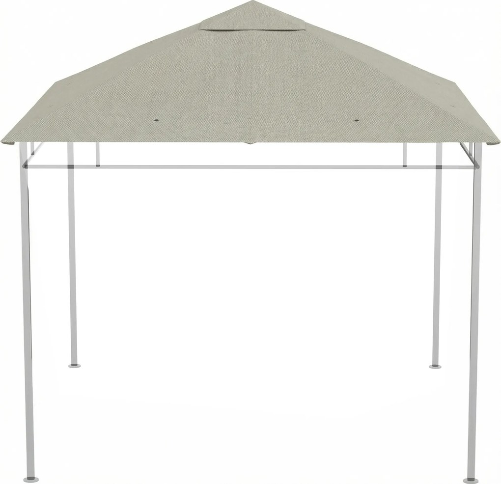 Toldo de substituição 3 x 3 m para tenda (NÃO INCLUIDA) ou cobertura de jardim em poliéster, 180 g/m², , cinzenta