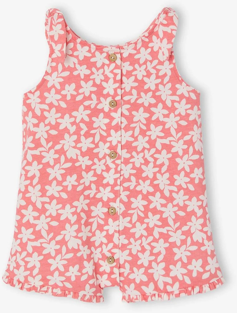 Macacão estampado, para bebé coral