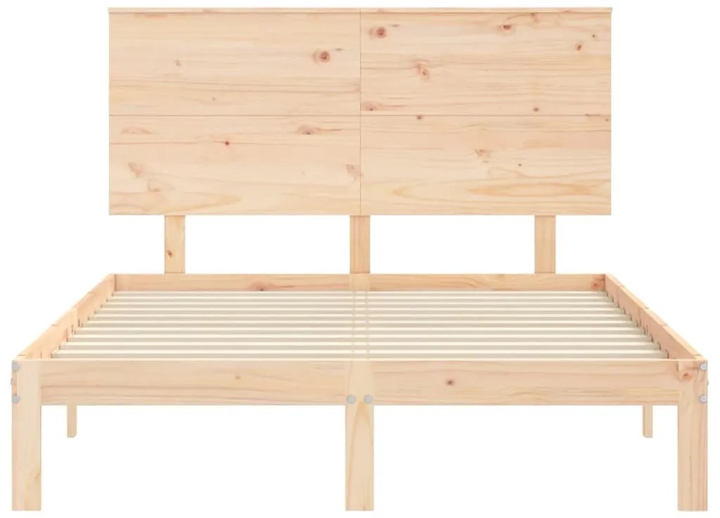 Cama sem colchão 140x190 cm madeira de pinho maciça
