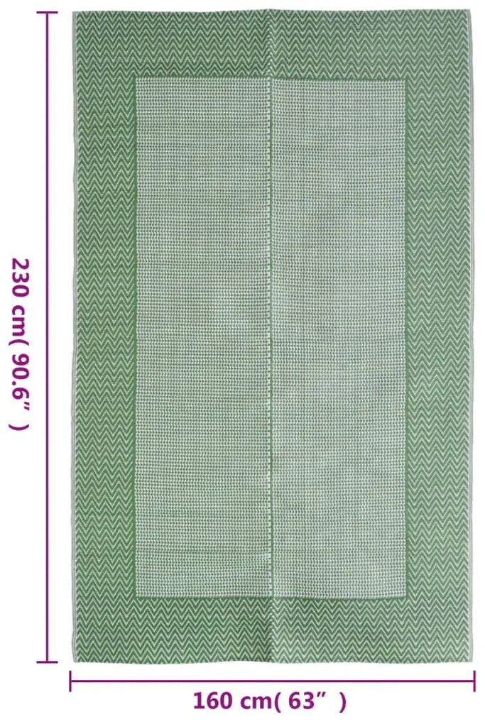 Tapete de exterior 160x230 cm ARAKIL PP verde