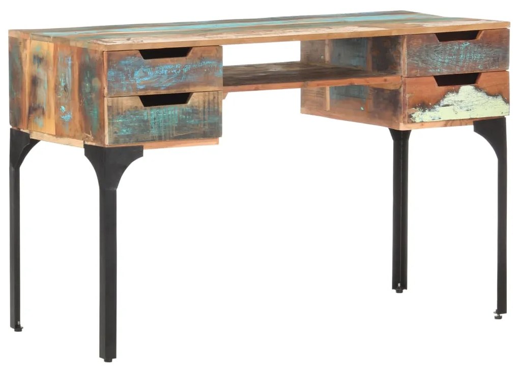 320665 vidaXL Secretária 118x48x75 cm madeira recuperada maciça