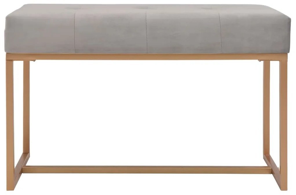 Banco 80 cm veludo cinzento