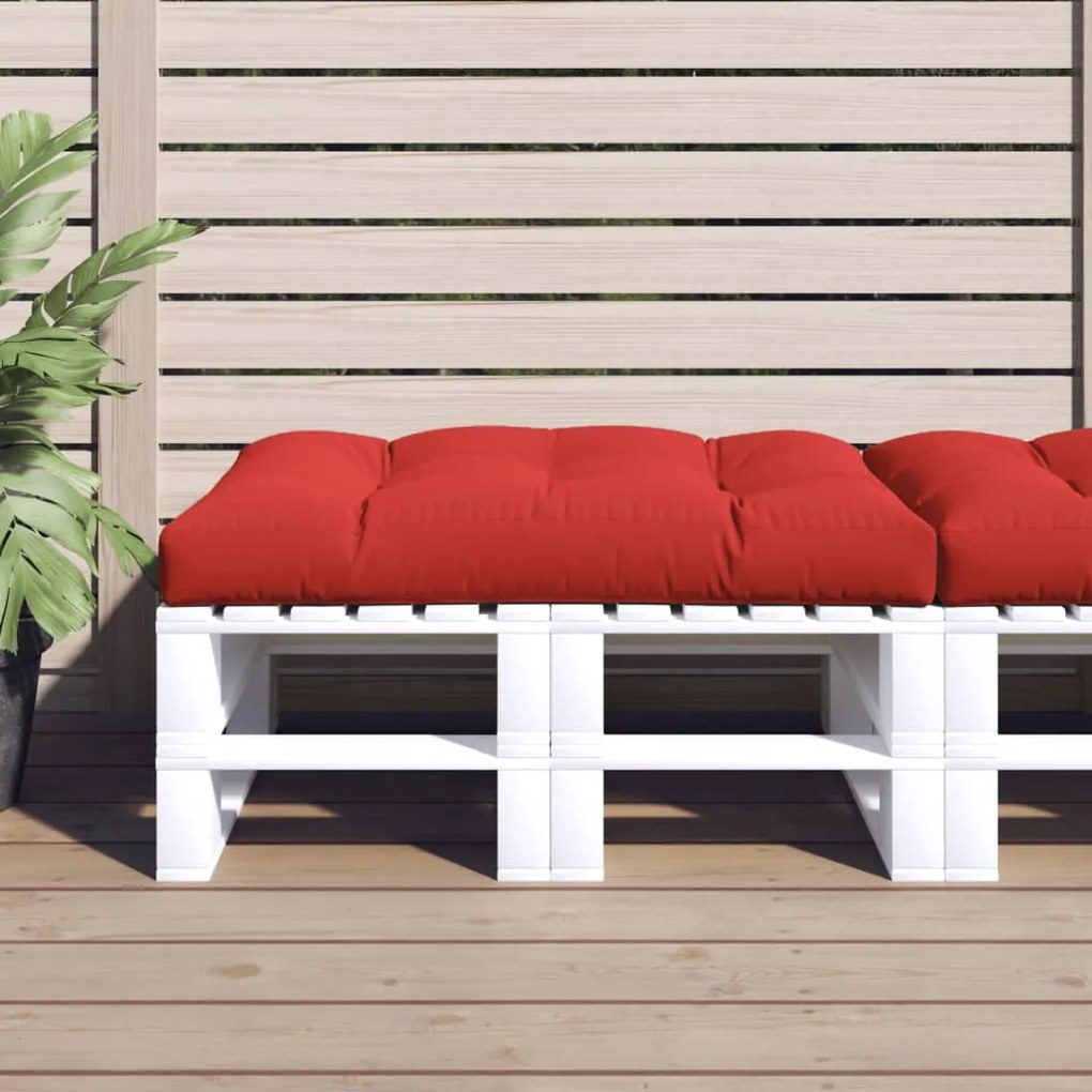 Almofadão para sofá de paletes 120x80x10 cm vermelho