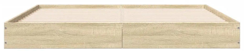 Estrutura cama s/ colchão derivados de madeira carvalho sonoma