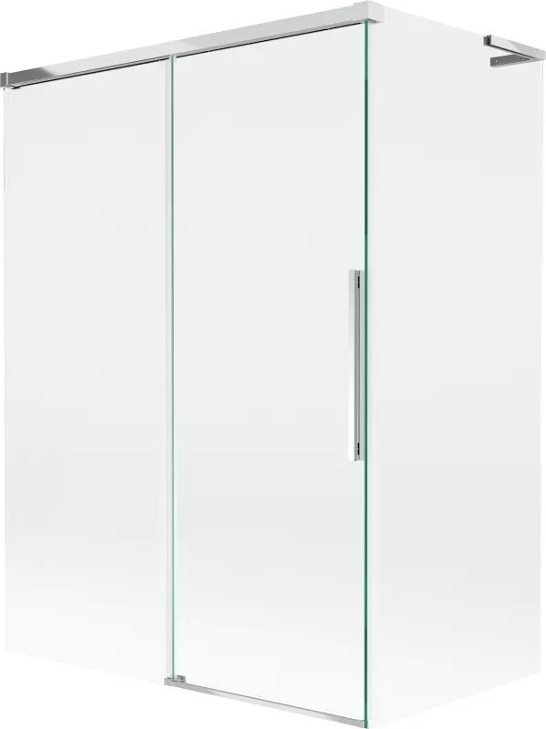 Mexen Rox L divisória de banho de duas folhas de correr 120 + 70 x 150 cm, transparente, cromado - 8C9L-120-070-01-00