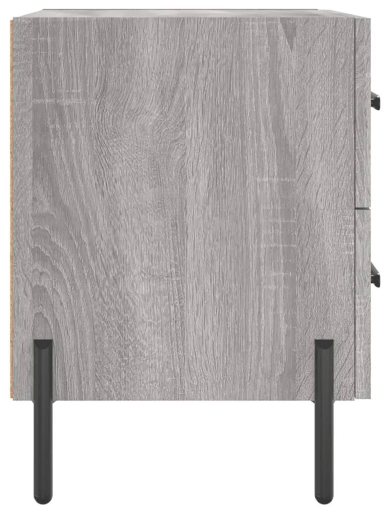 Mesas de cabeceira 2 pcs derivados de madeira sonoma cinza