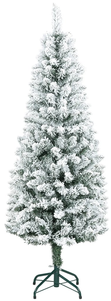 HOMCOM Árvore de Natal 150 cm Árvore de Natal Artificial Coberta de Ne