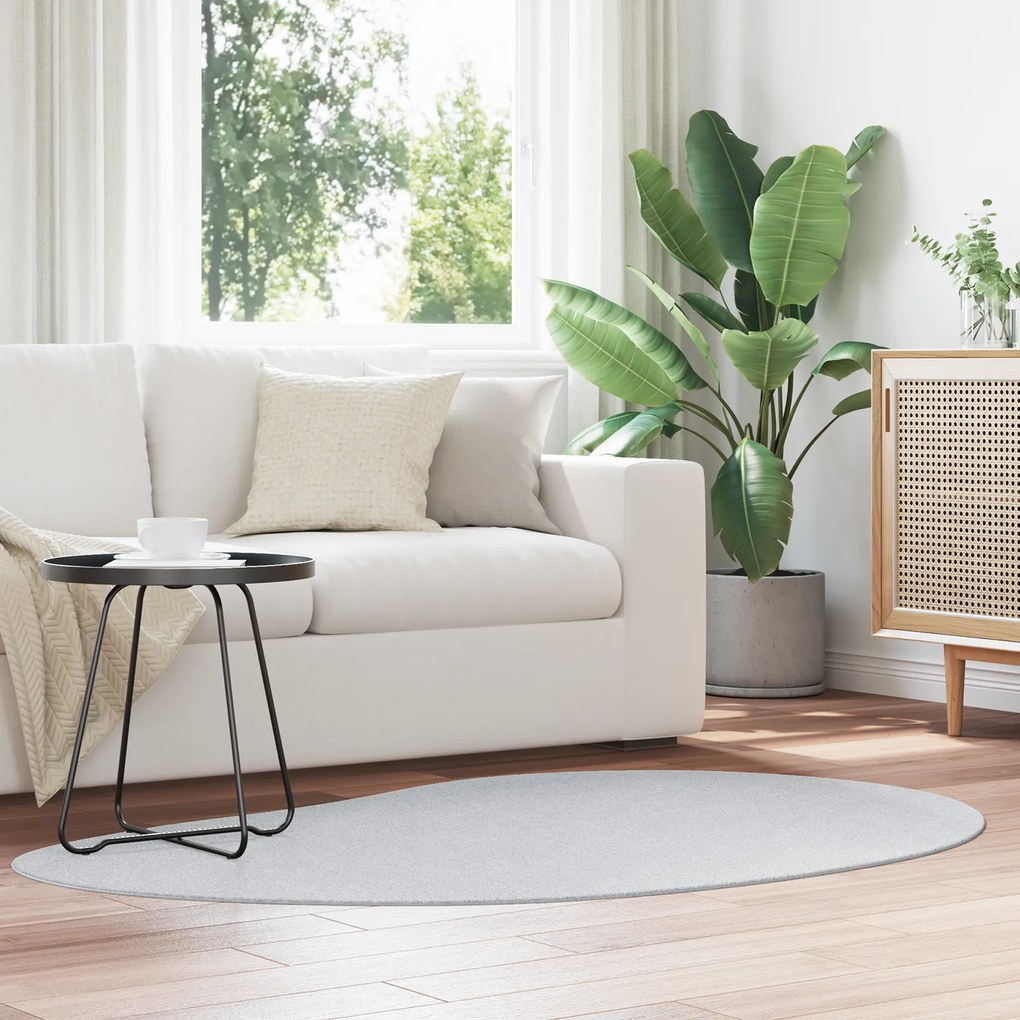 vidaXL Tapete de Área Cinzento 120x170 cm Antiderrapante