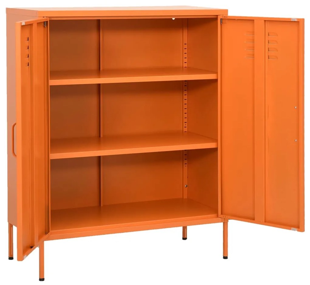 Armário de arrumação aço 80x35x101,5 cm laranja