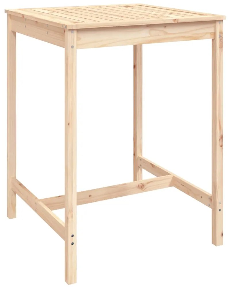 3 pcs conjunto de bar para jardim madeira de pinho maciça