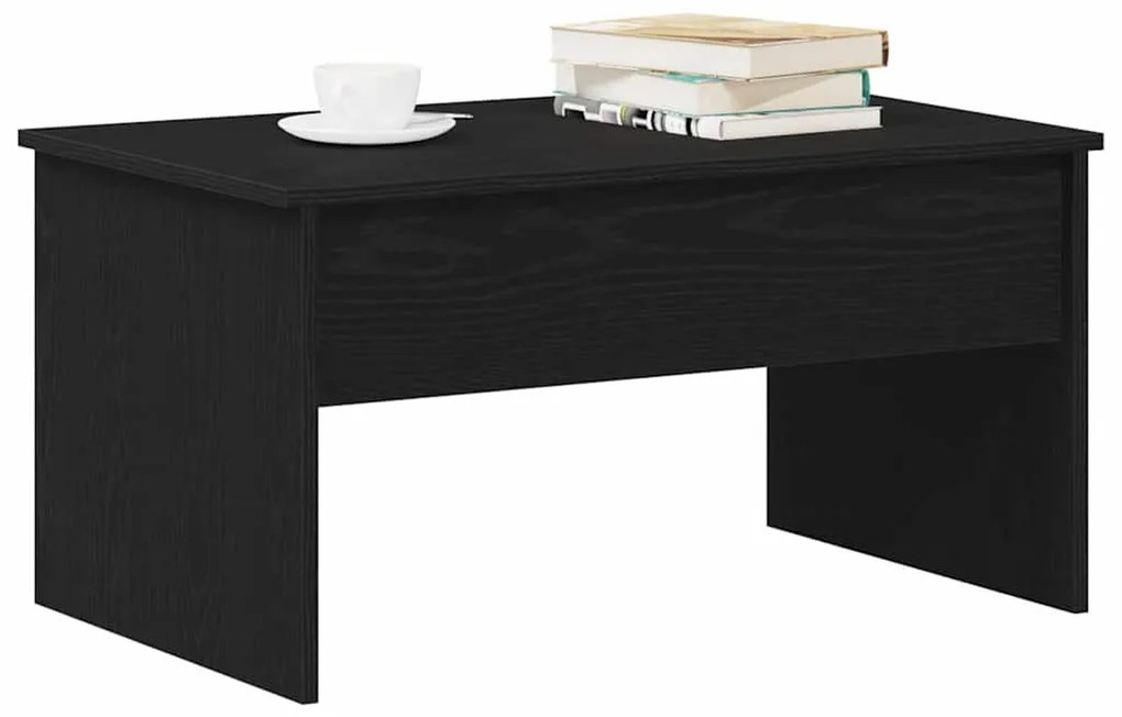 Mesa de Café de Carvalho Preto vidaXL - 80 x 50,5 x 41,5 cm