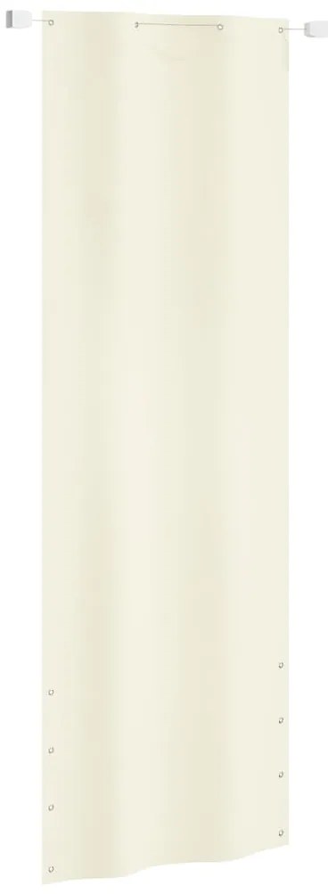 vidaXL Tela de varanda 80x240 cm tecido oxford cor creme