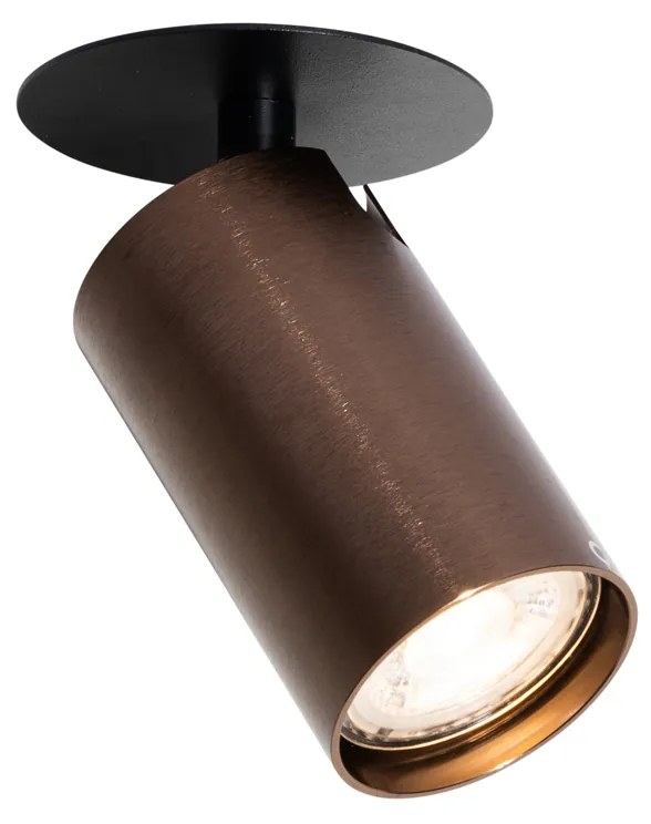 Foco embutido moderno bronze escuro GU10 50mm - Chels