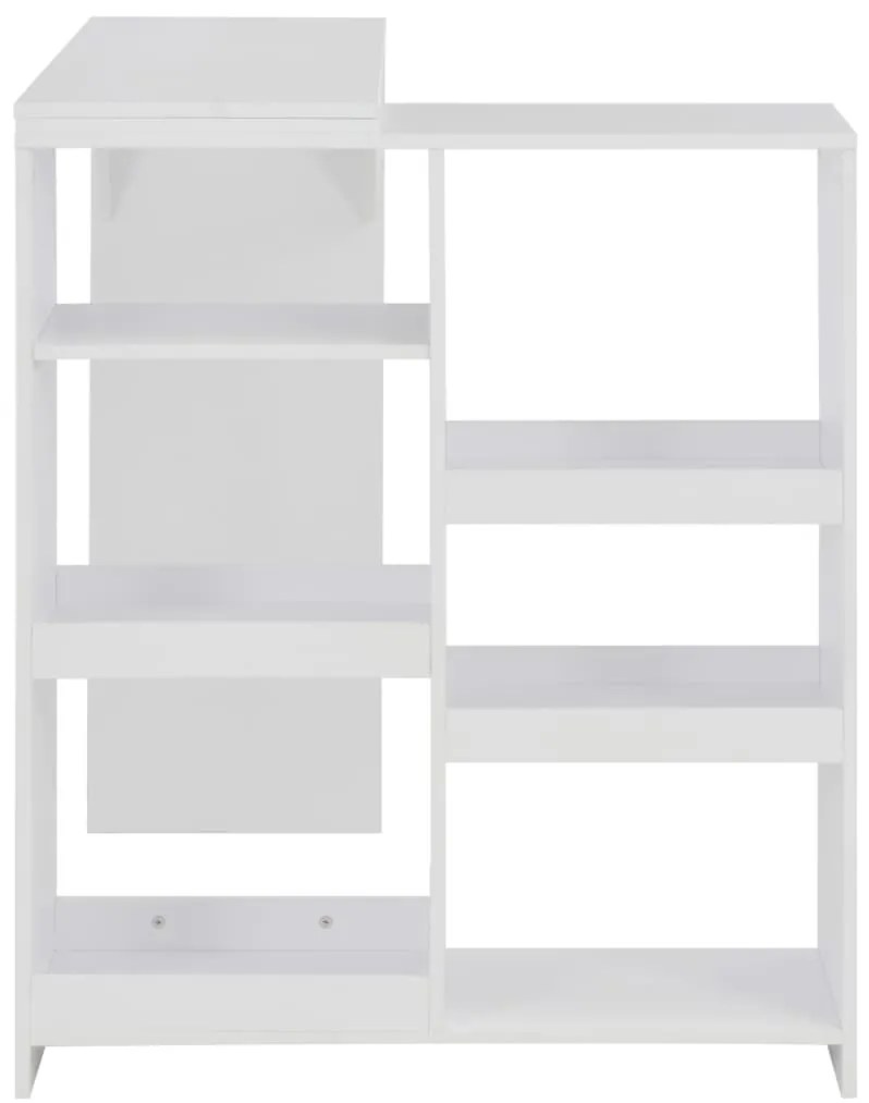 Mesa de bar com prateleira movível branco 138x39x110 cm