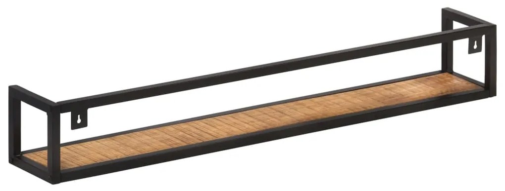 Prateleiras de parede 2 pcs 120 cm madeira de mangueira áspera