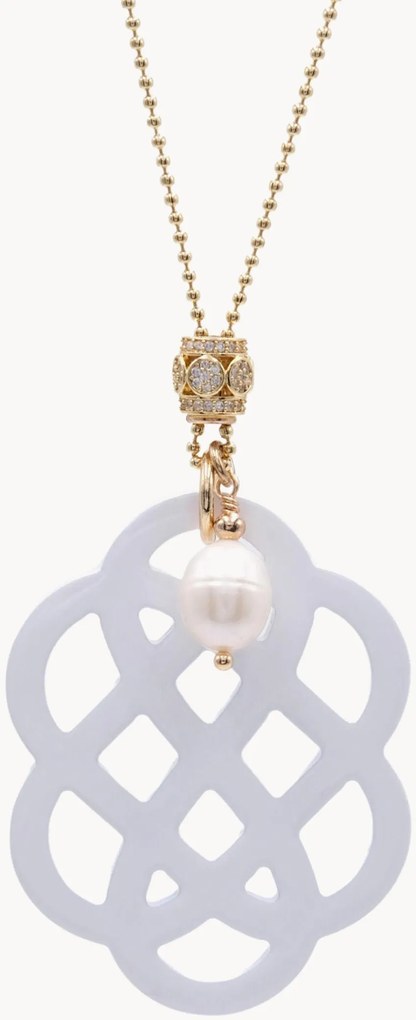 Colar banhado a ouro com pérolas Furla Fancy