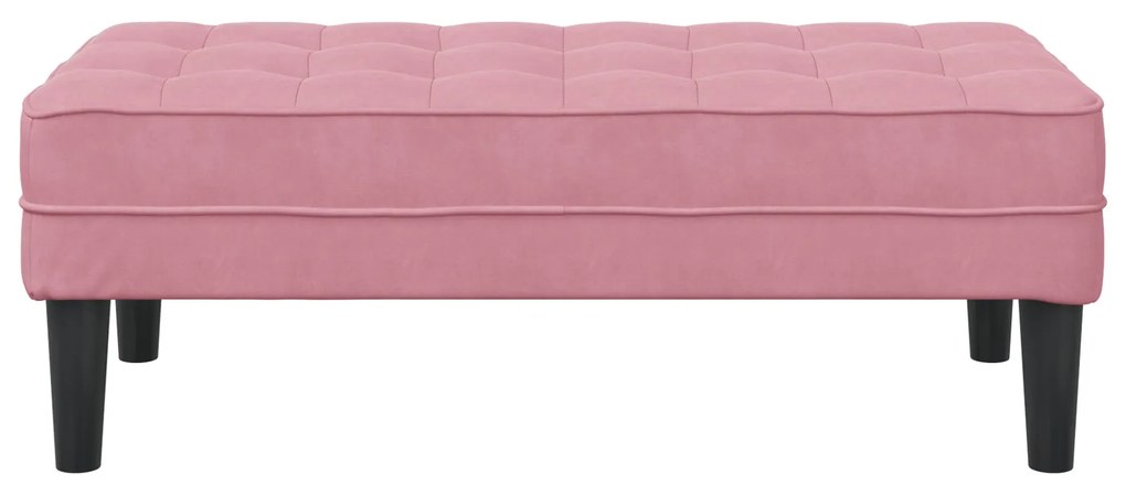 Banco Rosa 113x57x39 cm Veludo